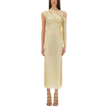 MIDI DRESS DRAPED WITH RHINESTONES