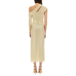 MIDI DRESS DRAPED WITH RHINESTONES