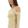 MIDI DRESS DRAPED WITH RHINESTONES