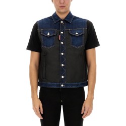 DENIM PUFFER VEST