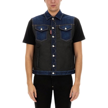 DENIM PUFFER VEST