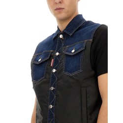 DENIM PUFFER VEST