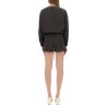 SHORT SILK CANVAS JUMPSUIT