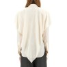 SEMI-TRANSPARENT SHIRT WITH LAYERED PANEL