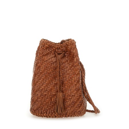 "POMPOM DOUBLE JUMP TAN" BAG