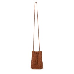 "POMPOM DOUBLE JUMP TAN" BAG