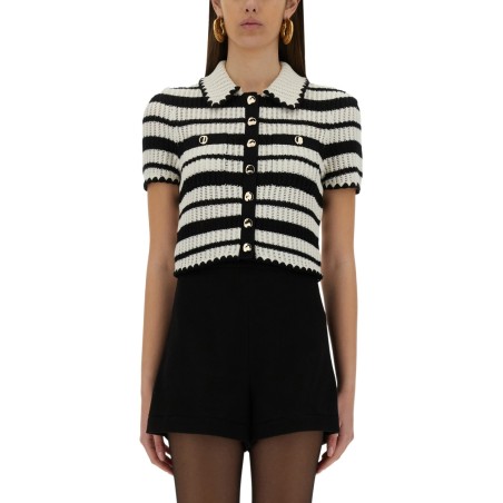 STRIPED CROCHET TOP