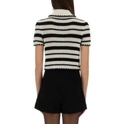 STRIPED CROCHET TOP