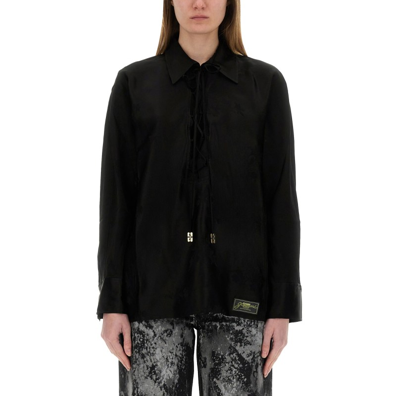 JACQUARD SATIN SHIRT