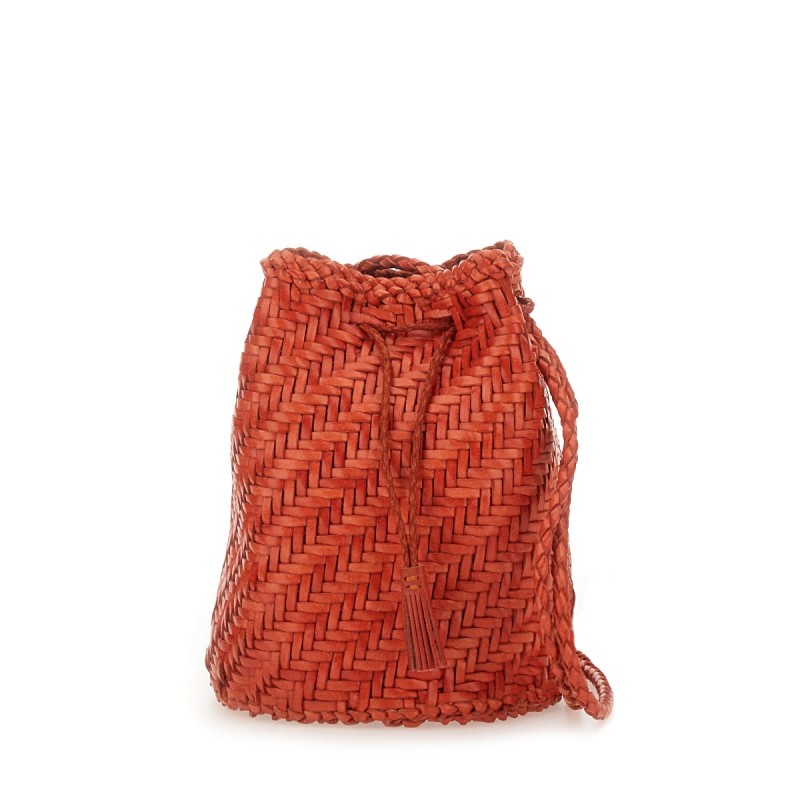 "POMPOM DOUBLE JUMP TAN" BAG