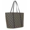 T MONOGRAM ZIPPERED SHOPPING BAG