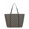 T MONOGRAM ZIPPERED SHOPPING BAG