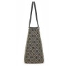 T MONOGRAM ZIPPERED SHOPPING BAG