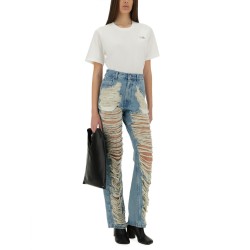 "DESTROYED" STRAIGHT JEANS