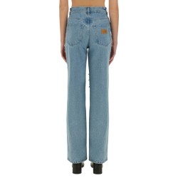 "DESTROYED" STRAIGHT JEANS