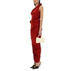 ASYMMETRICAL DRAPED MIDI SKIRT