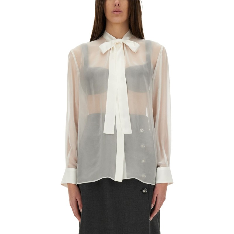 CHIFFON SHIRT WITH BOW