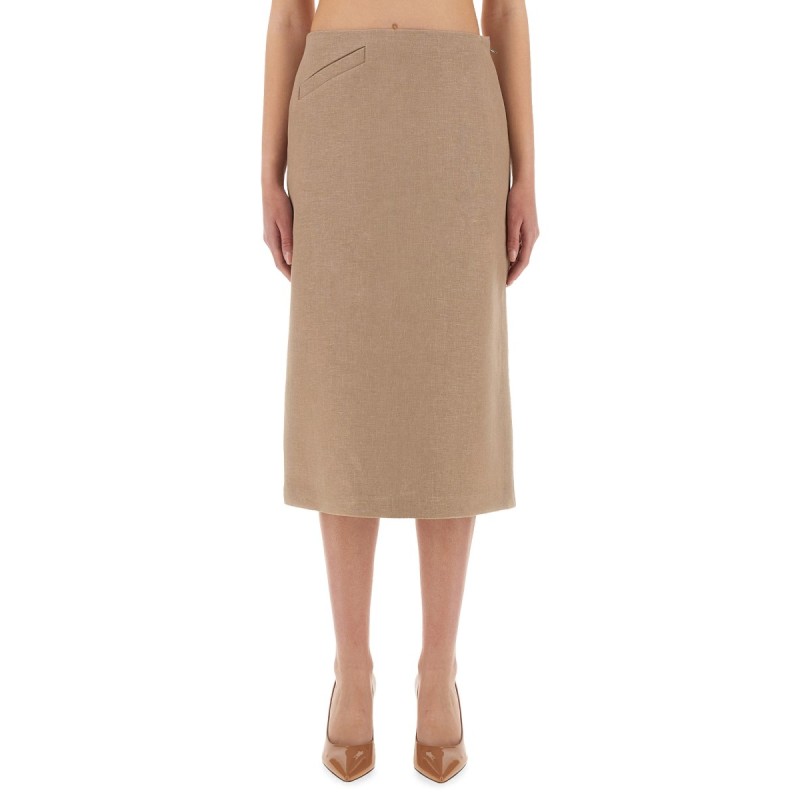 WAXED LINEN SKIRT