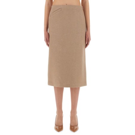 WAXED LINEN SKIRT