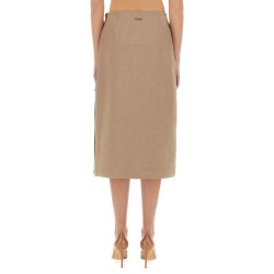 WAXED LINEN SKIRT
