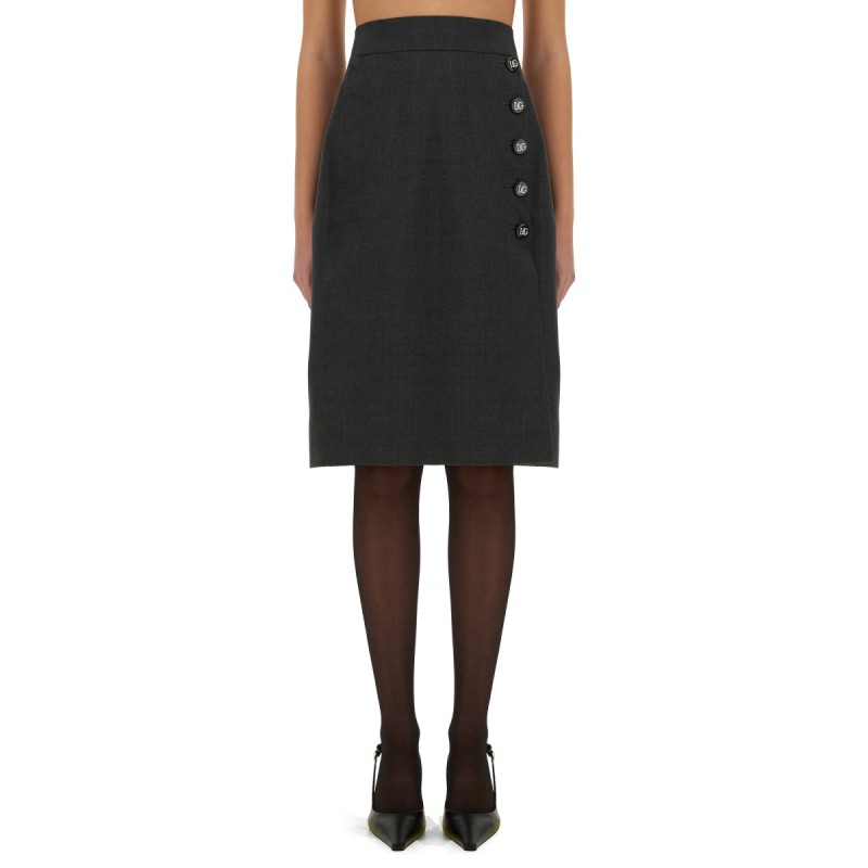 WOOL MIDI SKIRT