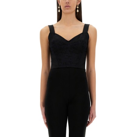 JACQUARD AND LACE SHEATH CORSETRY BUSTIER