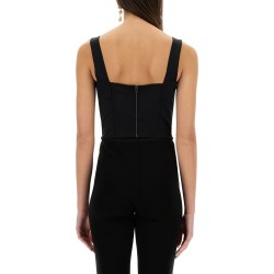 JACQUARD AND LACE SHEATH CORSETRY BUSTIER