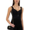 JACQUARD AND LACE SHEATH CORSETRY BUSTIER
