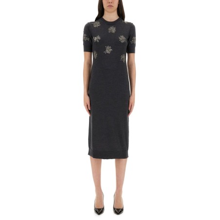 WOOL DRESS WITH EMBROIDERY