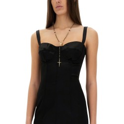 BUSTIER LONGUETTE DRESS WITH BRA