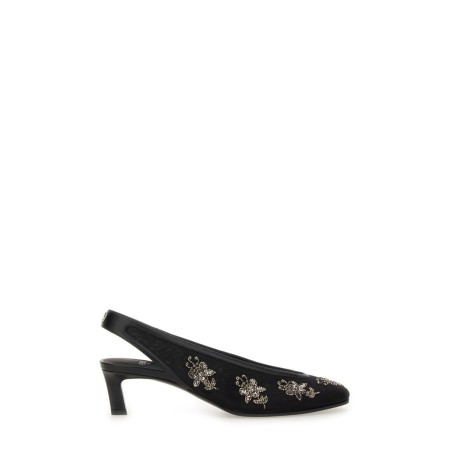 SLINGBACK WITH EMBROIDERY