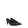 SLINGBACK WITH EMBROIDERY