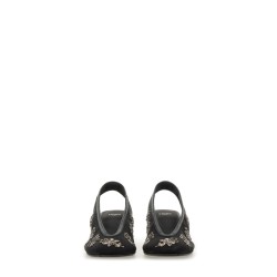 SLINGBACK WITH EMBROIDERY