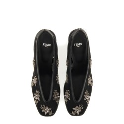 SLINGBACK WITH EMBROIDERY
