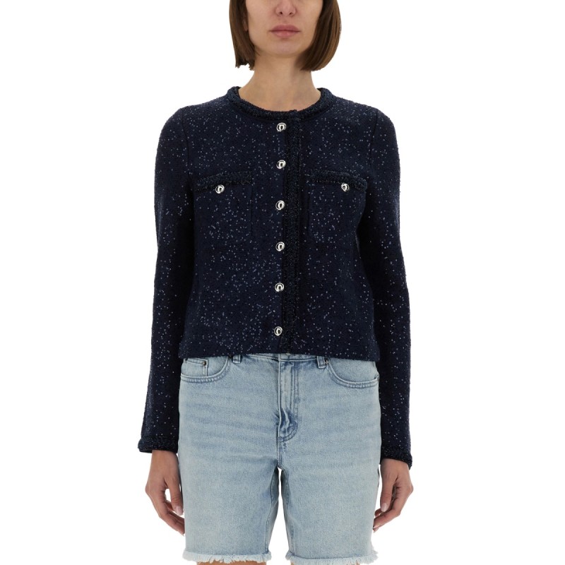 METALLIC KNIT JACKET