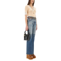 TOP WITH LACE NECKLINE