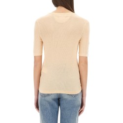 TOP WITH LACE NECKLINE