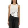 RIBBED TOP WITH PIERCING APPLIQUE
