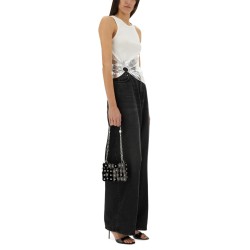 RIBBED TOP WITH PIERCING APPLIQUE