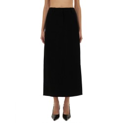 TEXTURED CREPE MAXI SKIRT