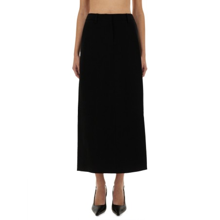 TEXTURED CREPE MAXI SKIRT