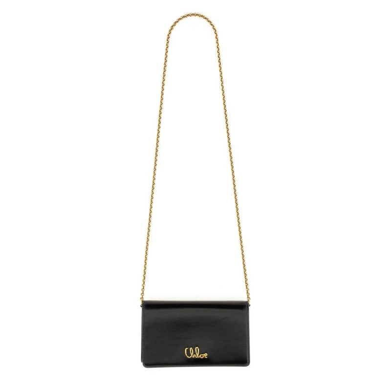 WALLET WITH FLAP AND CHAIN "ICONIC"