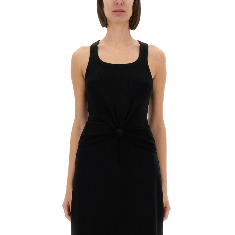 KNIT TANK TOP WITH FRONT LACING