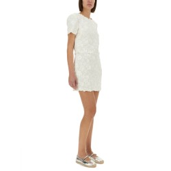 MINI SKIRT WITH FLORAL APPLIQUÉS
