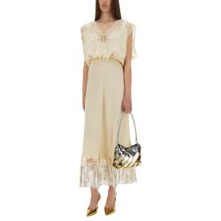 MIDI DRESS WITH LACE INLAYS