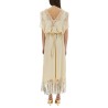 MIDI DRESS WITH LACE INLAYS
