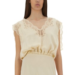MIDI DRESS WITH LACE INLAYS