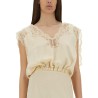 MIDI DRESS WITH LACE INLAYS