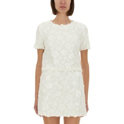 TOP WITH FLORAL APPLIQUÉS