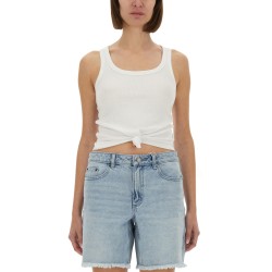 KNIT TANK TOP WITH FRONT LACING